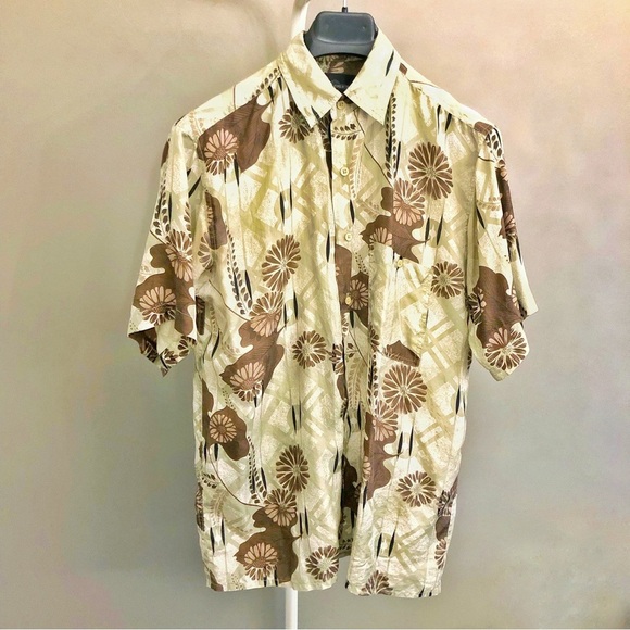 Vintage 100% Silk Floral Tropical Pattern Festival Relaxed Fit Shirt Blouse. - Picture 1 of 12